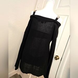 LOVE MOSCHINO Black Off-Shoulder Sweater
